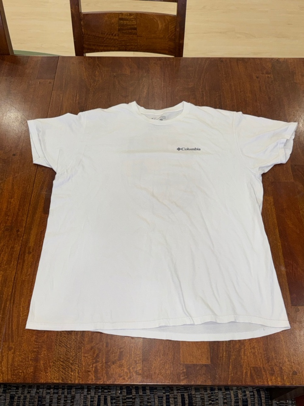 Columbia White Short-Sleeve Logo Tee